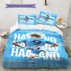 Erling Haaland Set Copripiumino Matrimoniale Coperta Federe Decorazione Casa Regalo di Compleanno (1 * copripiumino + 2 * federa, senza nucleo)