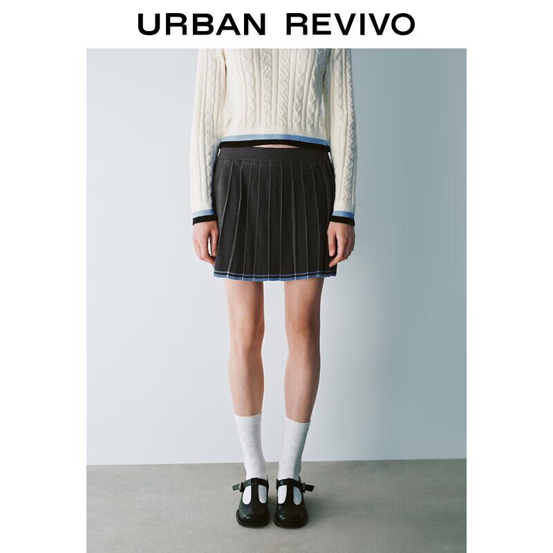 UR 2025 Women s Casual Pleated Knit Mini Skirt XS