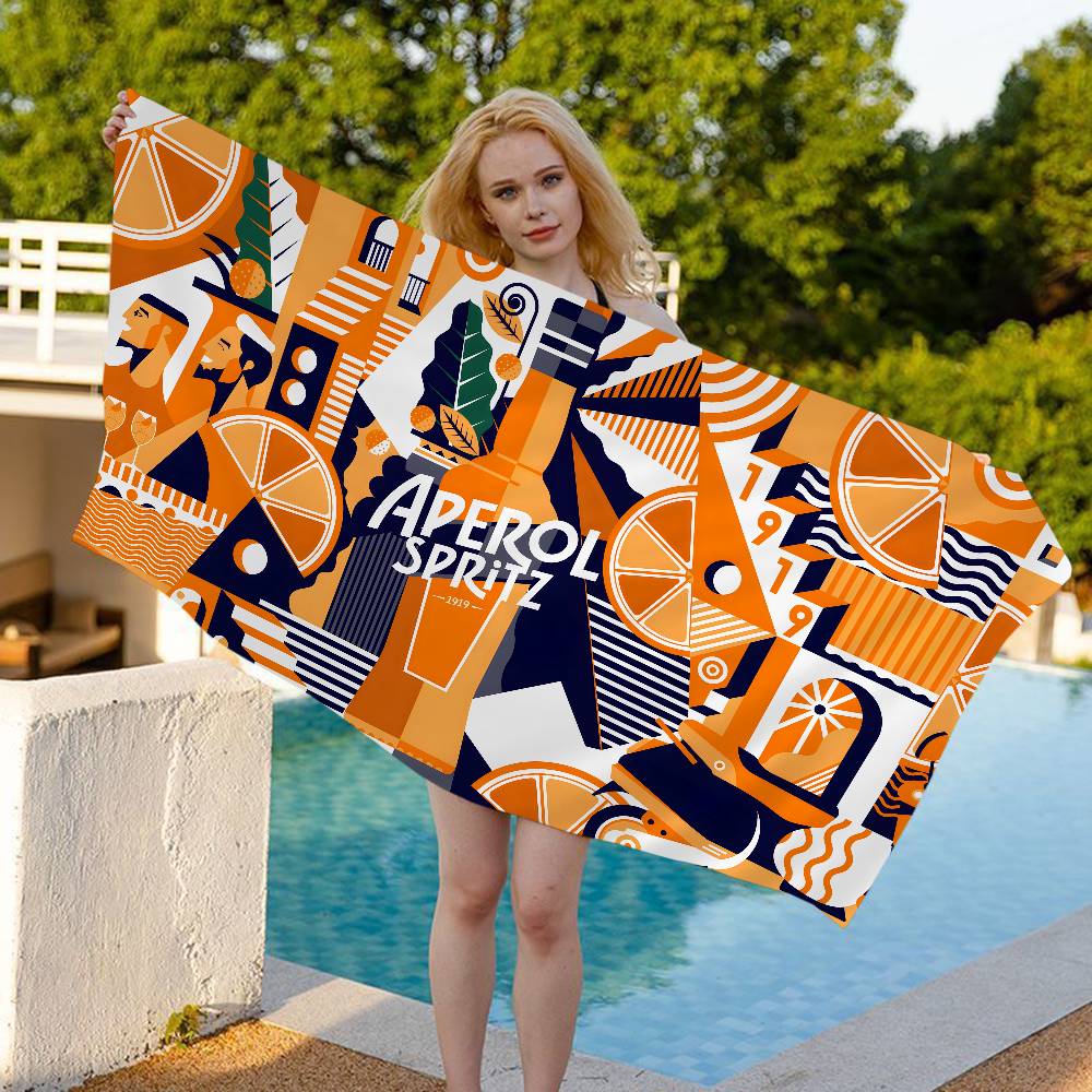 Marca piccola Moda A-Aperol S-Spritz Anime Telo da Spiaggia per Nuoto Asciugamano Morbido per il Viso Regali per Bambini per Bambini Viaggio Campeggio Palestra