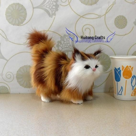 Kitten Simulation Animal Set: Four Sets of Five Cat Ornaments for Home Décor