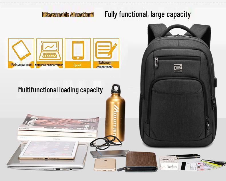 North American Bestseller: Men's Large-Capacity Travel Laptop Backpack, 20-inch, School Bag.