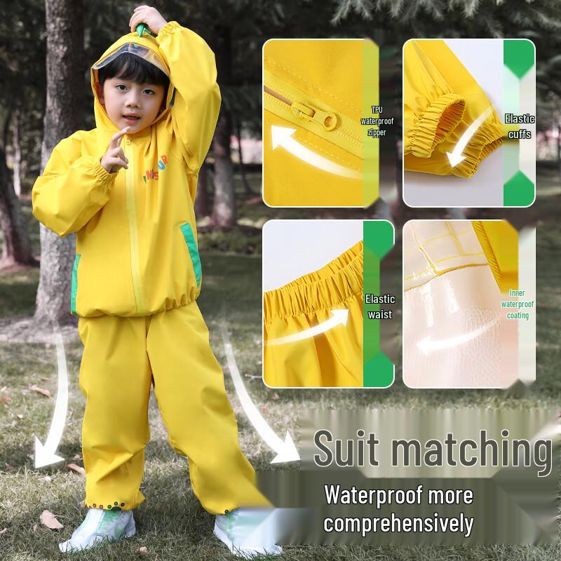 Mumeng Kinder-Regenanzug mit geteiltem Design
