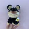 Creative Fun Bee Dog Plush Keychain Bag Charm Doll Couple Best Friend Cartoon Soft Dog Toys Festive Gifts Idea
