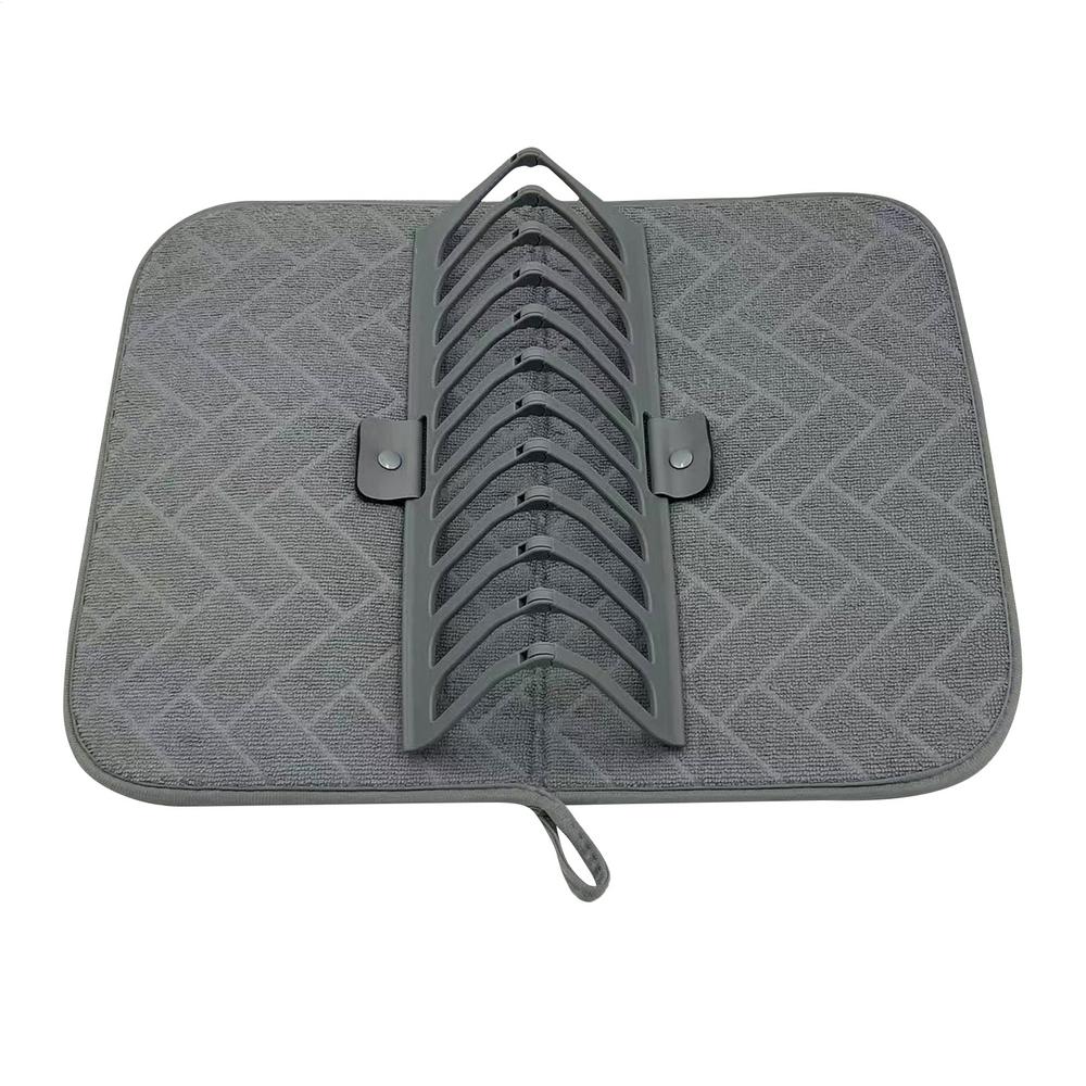 2In1 Dish Drying Mat And Rack Super Absorbent Kitchen Draining Pad For Hot Pot Plate Pan Bowl Utensils Cookware Dish drain rack 3990₽