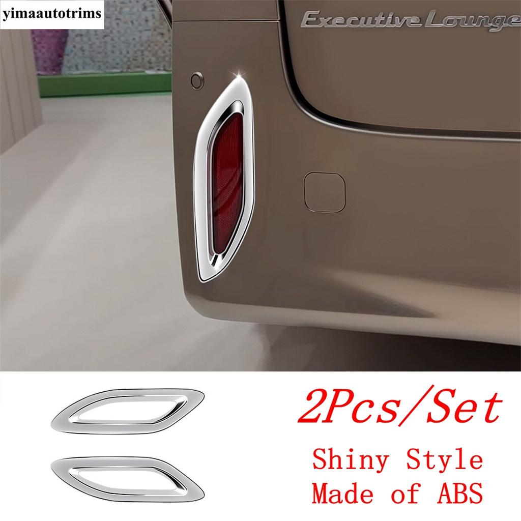Car Rear Fog Light Lamp Frame Decoration Cover Trim For Toyota Alphard Vellfire 40 Series  2024 Chrome / Black Accessories