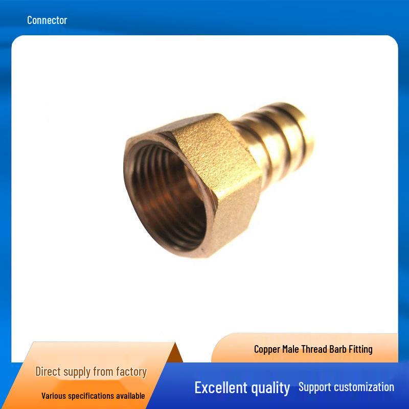 4-Minute Inner Thread Copper Fitting & Metal Butt Joint with Plastic Barb for Water Pipe
