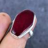 Přírodní červený labradorit, drahokam, stříbro 925, velikost prstenu 9 a3a79
