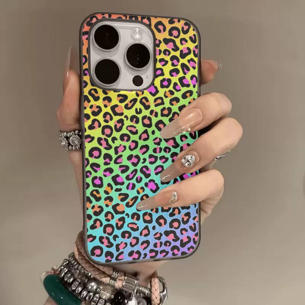 Classic Leopard Cheetah For IPhone 16 15 11 12 13 14 17 Pro Max PLUS Pro Soft Corrugated Silicone Back Phone Case
