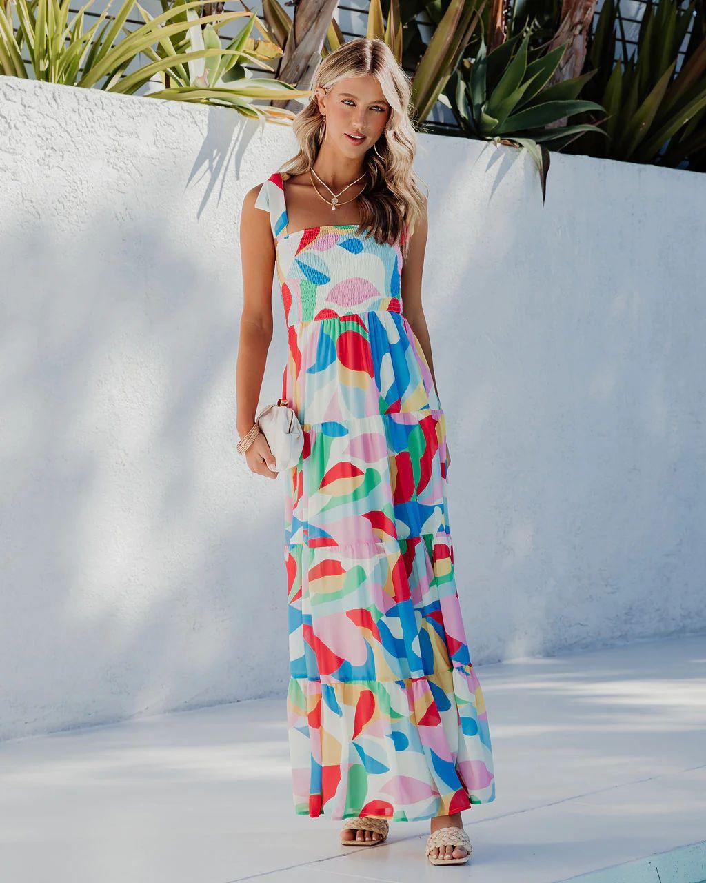 2026 spring and summer new ebay European and American women s clothing floral pendulum dress S
