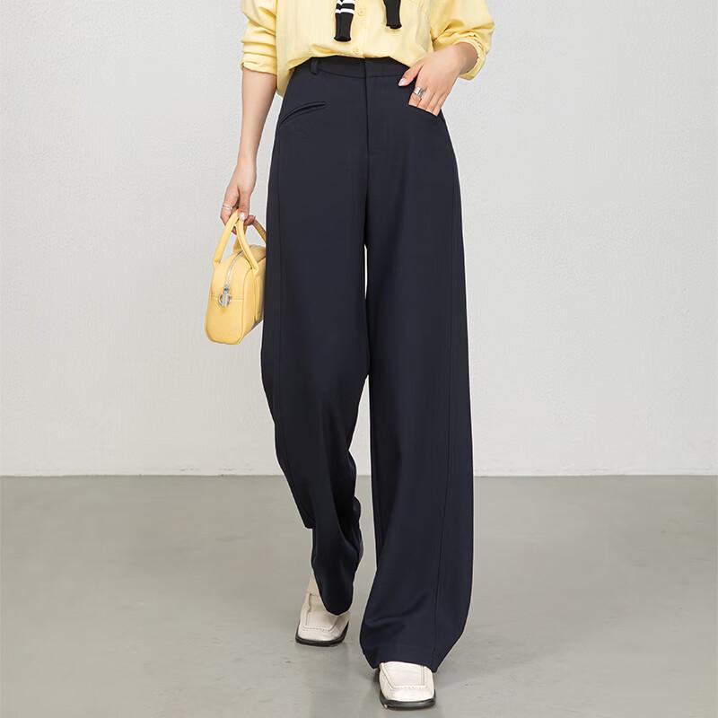 Fanzhen Women's High-Waist Draped Wide-Leg Trousers