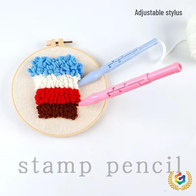 Grobe Russische Punch-Nadel & Garn für DIY-Stickerei und Tufting