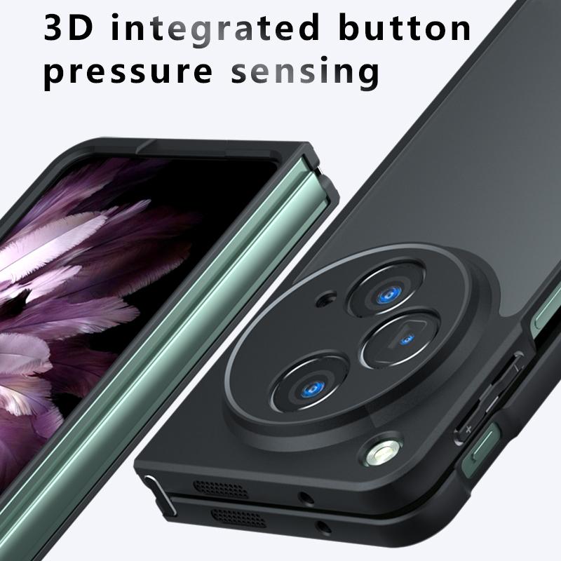 For OnePlus Open Case Ultra-thin Soft TPU Frame Clear Matte PC Back Shockproof Cover Coque Fundas for OPPO Find N3