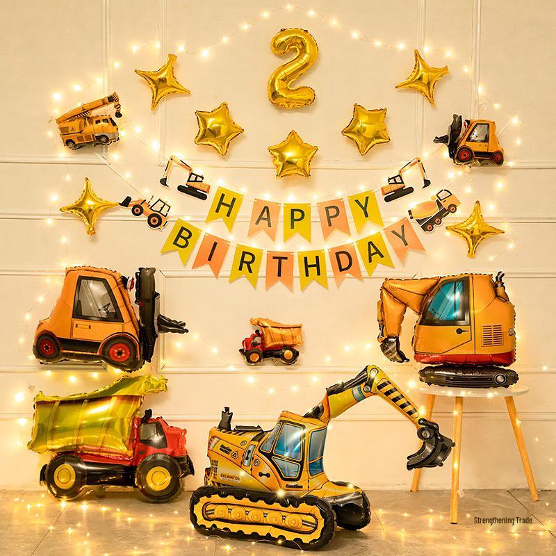 2-3 Year Old Boys' Car Balloon Birthday Party Decoration Set
