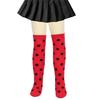 Cosplay Thigh High Long Socks for Women Girl Over Knee Stockings and Arm Warmers Insect Dots Print Costume Accessories
