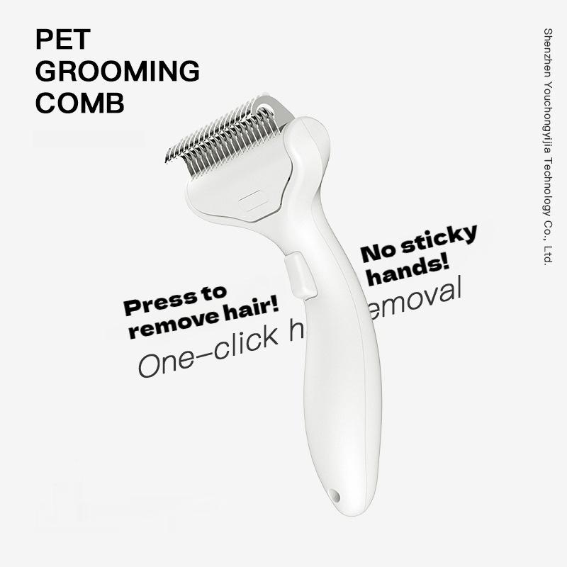 Dog Brush For Shedding Dog Comb Dematting Undercoat Rake Widened Cutters Skin Puppy Cat Comb Pet Grooming Products Curved Design