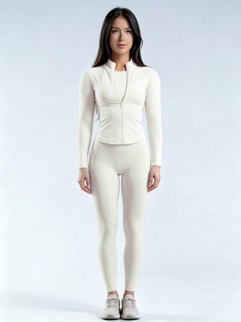 Hohe Taille Schlanke Passform Po-Hebend Yoga und Laufen Zweiteiliges Set