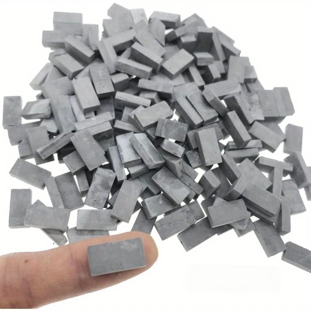 150/250 pieces gray mini wall tiles miniature brick statue model brick building set fake bricks for garden landscape accessories