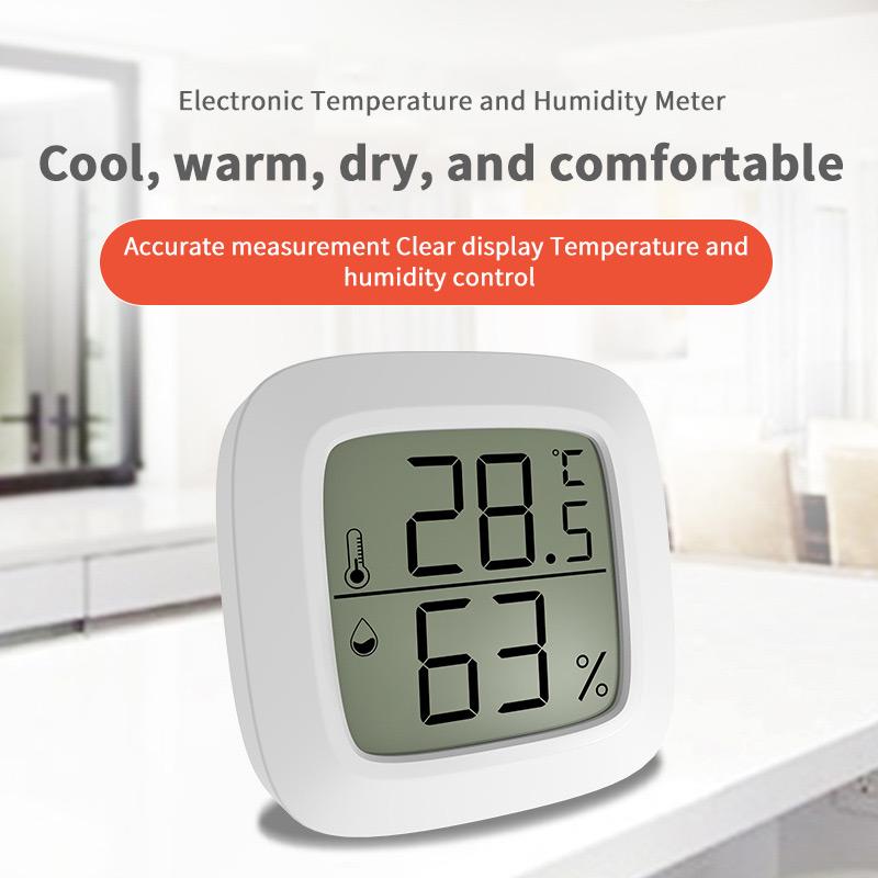 Magnetic Mini LCD Digital Room Thermometer Temperature Sensor Humidity Meter Indoor Hygrometer Gauge Weather Station 2