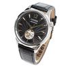 Men's Watch NH9131-14E, Black, Citizen Collection, Automatic Mechanical Watch with Open Heart Movement, See-Through Back, and Waterproof Desig