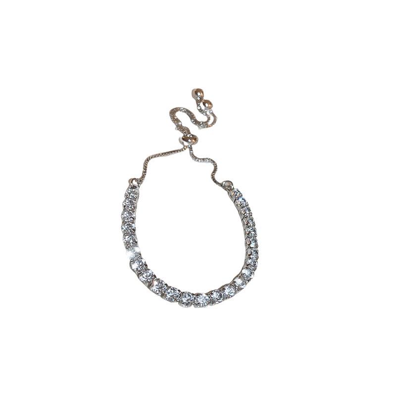 Korean Fashion Zircon Beaded Adjustable Bracelet – Elegant, Versatile Hand Jewelry
