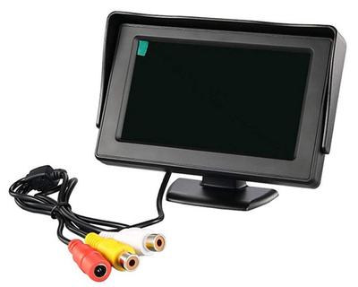 Calowy mini LCD bezpośrednie zasilanie awaryjne sterowanie kamerą kompatybilny zarówno z 12V jak i 24V A0161 4.3 monitor na deskę rozdzielczą, zasilanie, wejście,