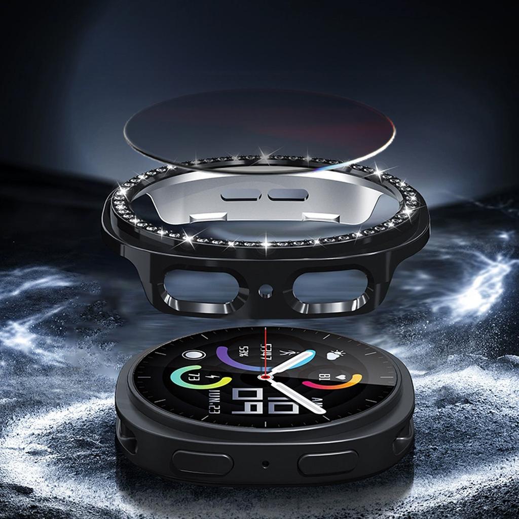 Diamond Case+ Glass For Samsung galaxy watch 8 40mm 44mm Accessories PC Protective Bumper shell for galaxy watch 8 cover