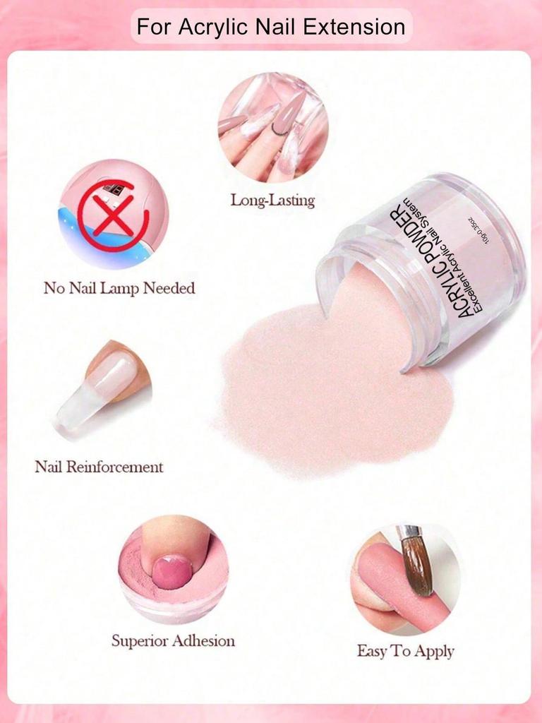 Transnationales Nail Art Kristallpulver-Set für 3D-Styling, Strassstein-Haftung und Nagelverlängerung.