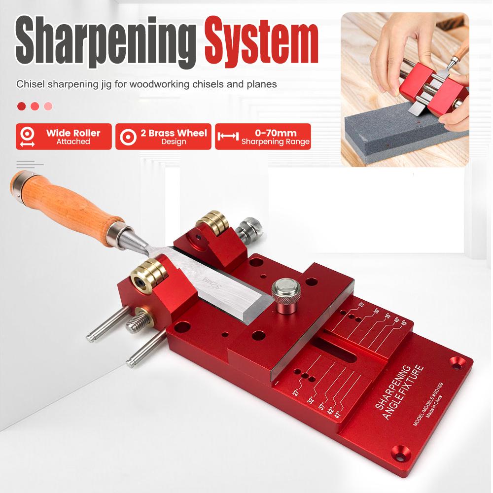 New Sharpening System Honing Guide Sharpening Holder Angle Fixture Gauge For Woodworking Chisel Sharpening Holder Guide Durable
