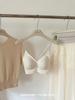 Sexy Summer Neck Cross Beautiful Back Seamless Jelly Strip Big Halter Gather Comfortable Breathable Versatile Underwear Women