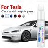 Für Tesla Model 3 Y X S Autolack Kratzer Reparaturstift Ausbesserungslack Zubehör Schwarz Perlmuttweiß Silber Tiefseeblau Rot
