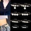 Pearls Brooch Tightening Waistband Pin Smaller Openning Bottom Brooches for Rhinestone Metal Diy Finding Accessories