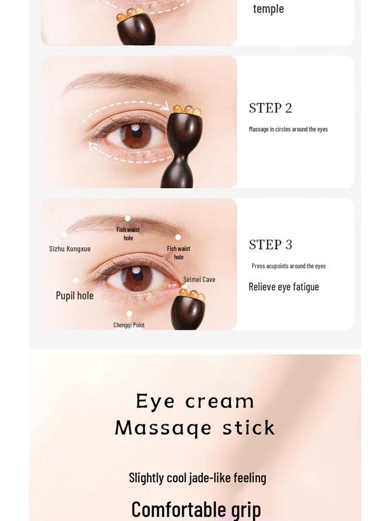 Purple Sandalwood Lotus Head Massager for Eye Acupressure & Facial Meridian Unblocking