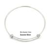 Round Adjustable Titanium Steel Coil Bracelet with Push-Pull Elastic Design