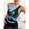 YYFS Women's Fashion Casual Spring Summer Sleeveless O-Neck Blouses & Shirts