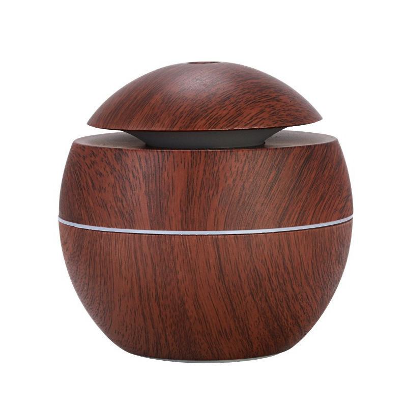 LED Wood Grain Aroma Diffuser 200ML Ultrasonic Humidifier Essential Oil for Home Office Bedroom Decorator