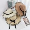 Summer Big-brimmed Straw Hat Children's Bow Travel Casual Woven Sun Hat Outdoor Seaside Beach Hat