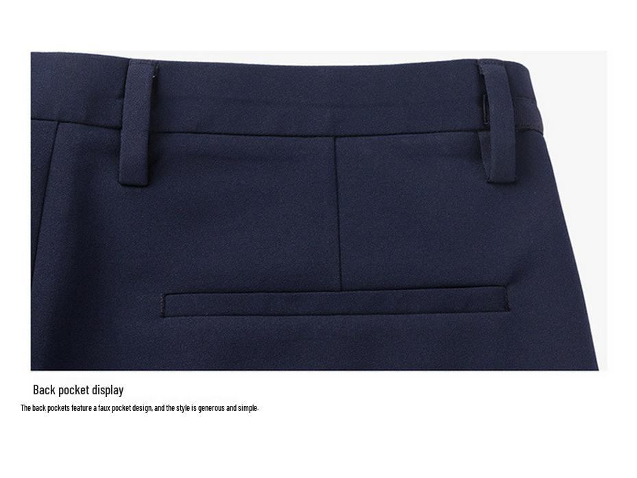 Men's Korean Style Slim Fit Casual Nine-Point Straight Leg Dress Pants