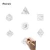 7 Pcs Purple Pink Resin Golden Number Sharp Edge Dice Polyhedral Dice Suitable For Role-Playing Dice PropBoard Game