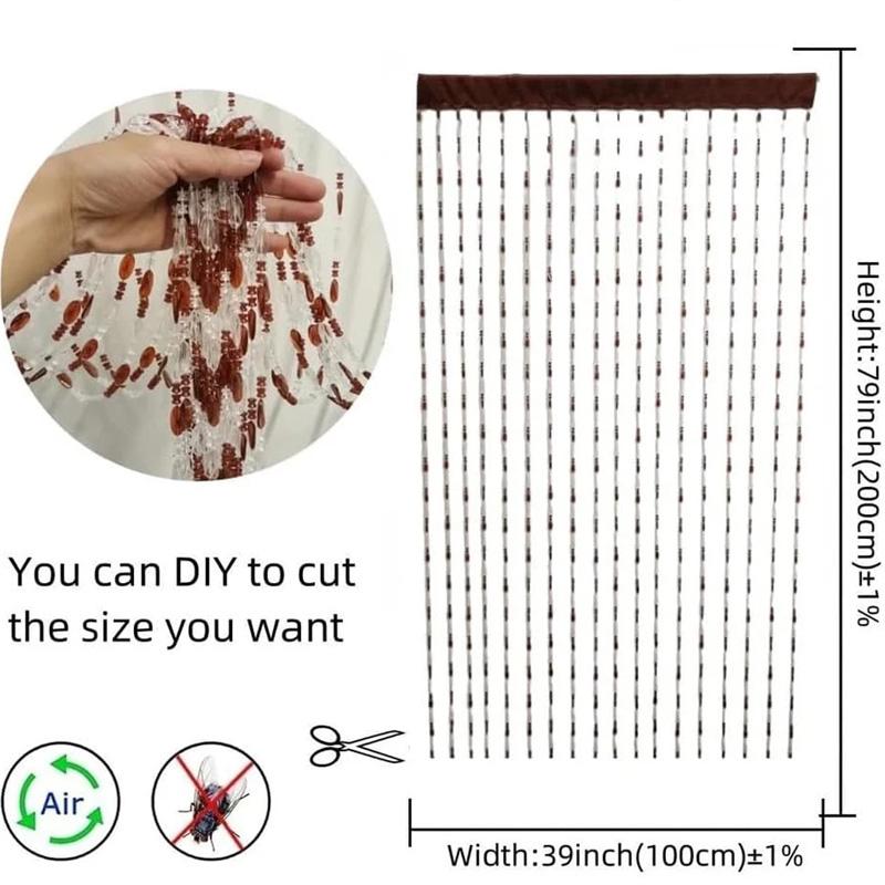 1PC Acrylic Home Decor Door Beads Transform Space Beaded Curtain 200*100cm 18-Strand Curtain