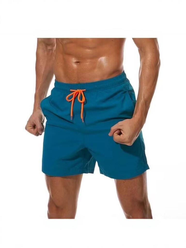 Men's Quick-Dry Ice Silk Beach Shorts - Casual Loose Fit, Trendy 5-Point Surf & Swim Trunks