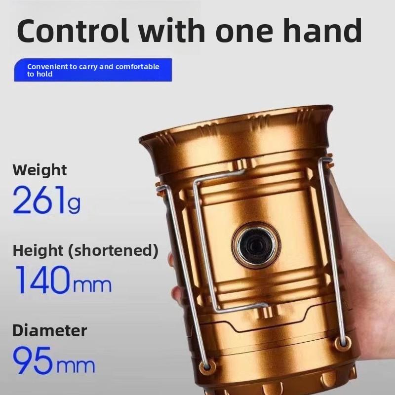 Solar-powered Horse Lantern Rechargeable Camping Emergency Lighting Ultra-bright Tent Light Night Market Stall Hanging Light
