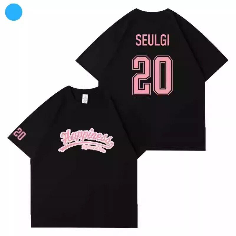 

SEULGLI Spring/Summer Letter Print Round Neck Cotton T-Shirt for Couples S чёрный