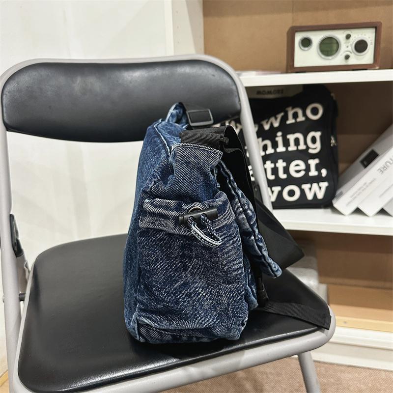 Vintage Denim Bag Women's Crossbody Bag Large Capacity Shoulder Bag
