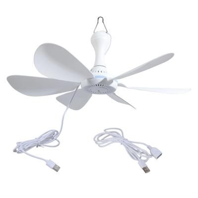 5W 5V Plastic Hanging Fan For Car Tent Garage 16.5 " Leaves 10.7 Foot Cable USB Operated Quiet Operation