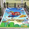 Custom Text Super Mario Pattern Floor Rug Soft Indoor Carpet Mat Living Room Bedroom