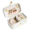 Mini Faux Leather Jewelry Portable Box Multiple Compartments Jewelry Case Mini Travel Jewelry Display Collection Rings Holder