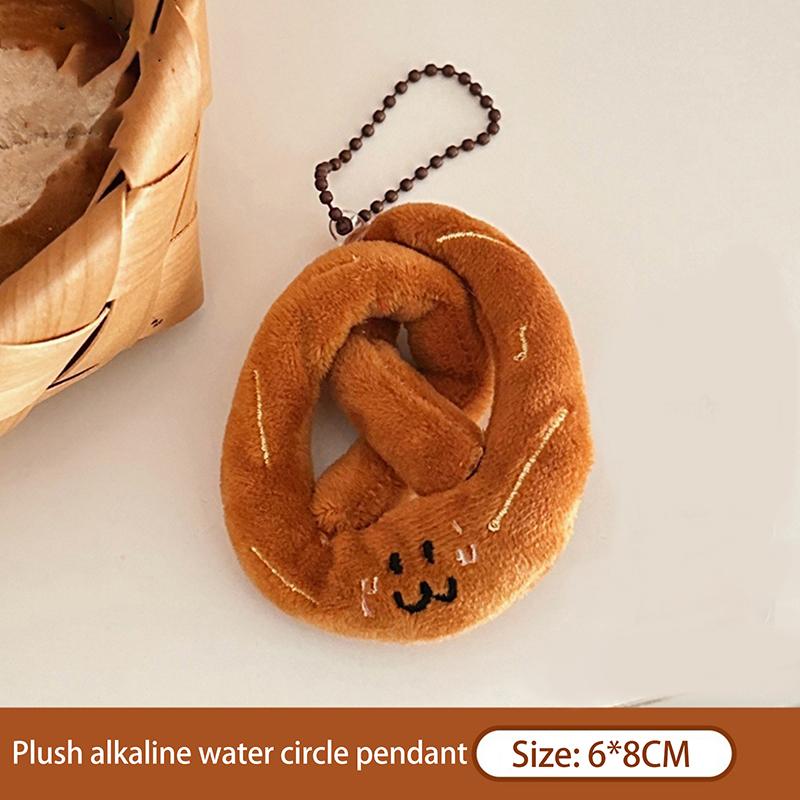 1Pc Kawaii Croissant Pendant Bread Doll Stuffed Keyrings Cute Tomatoes Plush Food Keychain For Bag Decoration Diy Accessories