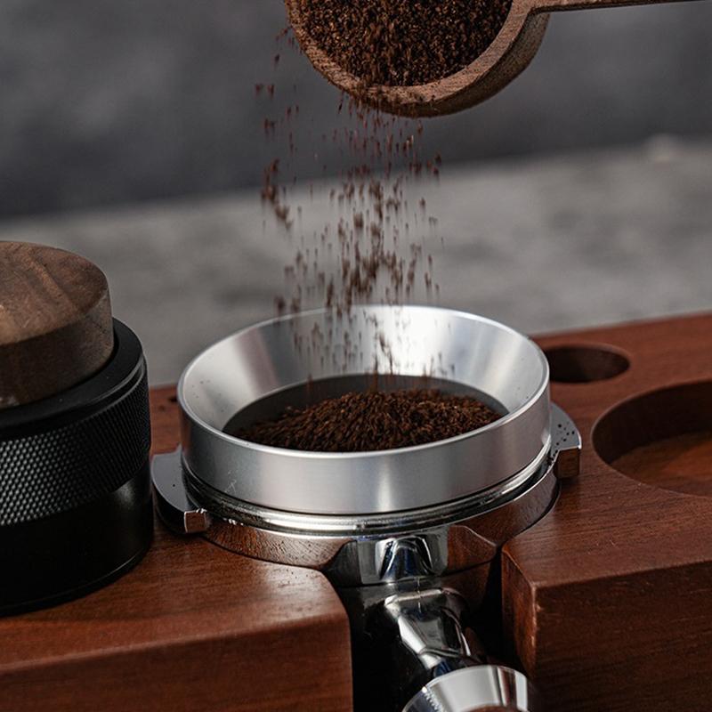 1 Pcs Silver Black Coffee Dosing Ring Magnetic Espresso Intelligent Funnel 51Mm 53Mm 54Mm 58Mm For Portafilter Barista Tools