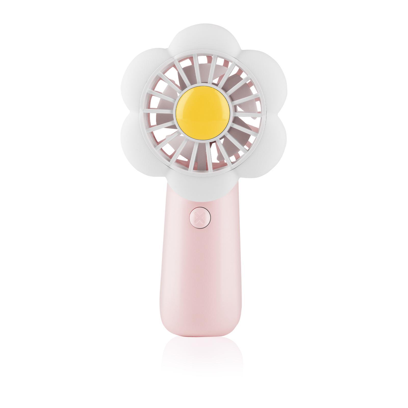 

Eary Cute Floral Shape Handheld Mini Fan Portable 500mAh Electric Fan Summer Cooling Tool USB Rechargeable Fan Eary to Carry рожевий