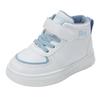 Children's White High-Top Canvas Shoes with Fleece Lining for Warmth - Versatile Sports Shoes for Boys and Toddler Girls